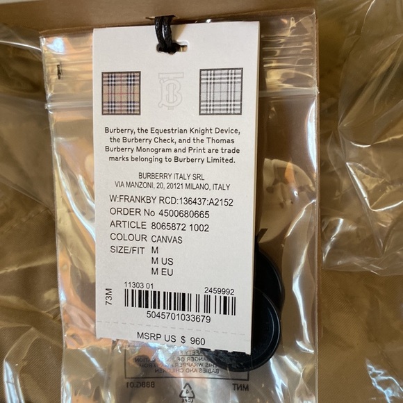 Burberry Frankby Quilted Jacket In Canvas Size M - Picture 6 of 7